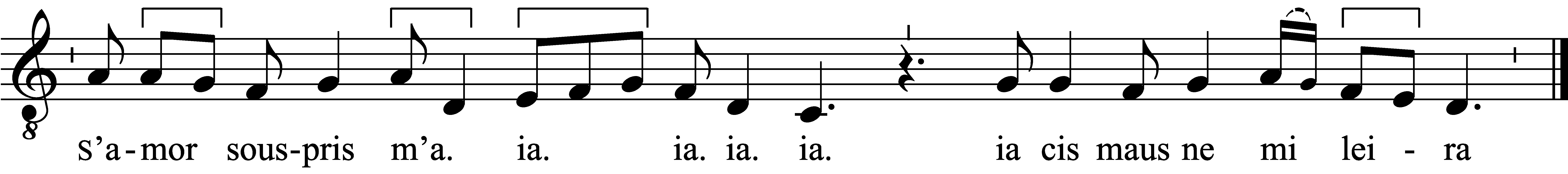 Refrain musical notation